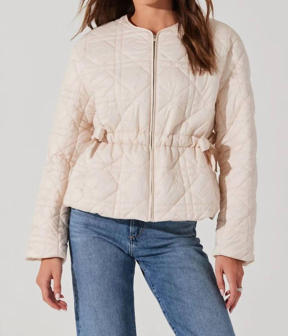 NEW ASTR joslyn long sleeve jacket in nude pink